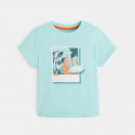 Obaibi T-shirt  monde marin turquoise bebe garcon