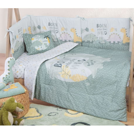 Σετ σεντόνια Nef-Nef Homeware Baby Dino 120 x 170 cm