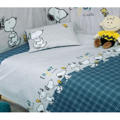 Σετ σεντόνια Nef-Nef Homeware Snoopy Enjoy 120 x 170 cm
