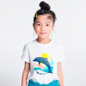 Okaidi T-shirt motif dauphin blanc fille