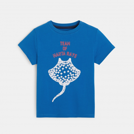 Obaibi T-shirt a motif marin violet bebe garcon