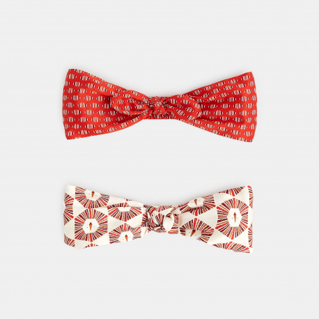 Okaidi Headband imprime (lot de 2) orange fille