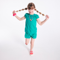 Okaidi Short leger en broderie anglaise vert fille