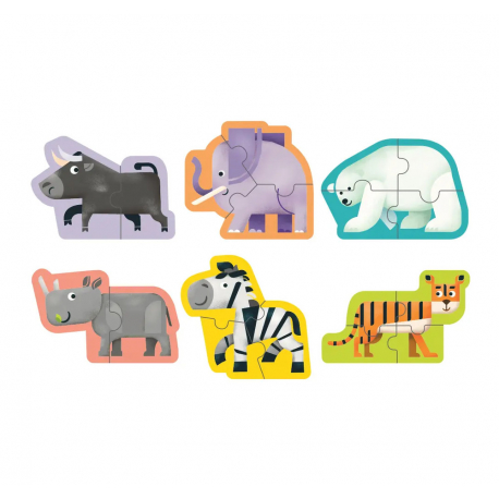 Παζλ άγρια ζώα Oddy at Sea Shaped Puzzles 2+ ετών