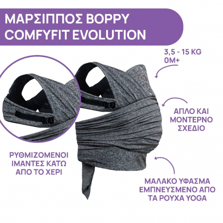 Μάρσιπος Chicco Boppy Comfy Evolution Grey