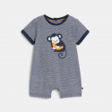 Obaibi Combi courte singe bleu bebe garcon