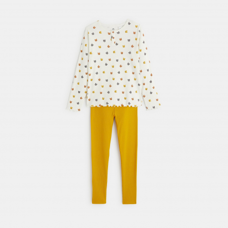 Okaidi Pyjama 2 pieces en jersey cotele motifs chats