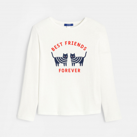 Okaidi Μπλούζα με μήνυμα best friends forever μπλε για κορίτσια