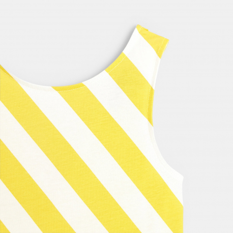 Okaidi Robe rayee en jersey jaune fille