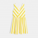 Okaidi Robe rayee en jersey jaune fille