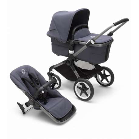 Καρότσι και port-bebe Bugaboo Fox 3 Complete Graphite - Stormy Blue