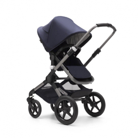 Καρότσι και port-bebe Bugaboo Fox 3 Classic Complete Graphite - Dark Navy