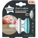 Πιπίλες Tommee Tippee Closer to nature Breast-like 6-18Μ, σετ των 2