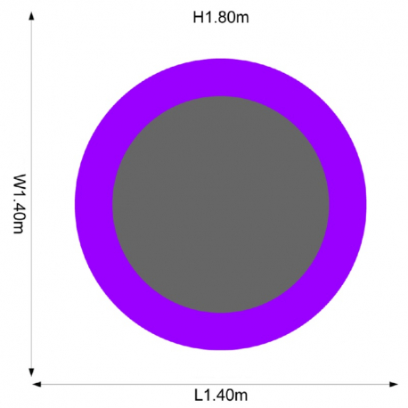 Τραμπολίνο με περίφραξη Plum® Junior Trampoline Stardust με ύψος 180 cm