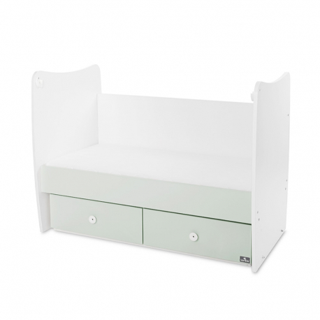 Βρεφικό κρεβάτι Lorelli® Matrix White - Milky Green
