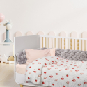 Κουβέρτα μουσελίνα κούνιας Das® Baby Relax Λευκό-Κόκκινο