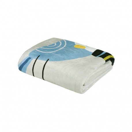 Κουβέρτα fleece κούνιας Das® Baby Fun Γκρι-Μπλε-Μέντα