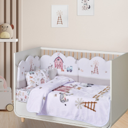 Κουβέρτα βελουτέ κούνιας Das® Baby Relax Λευκό-Μπεζ