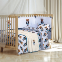 Κουβέρτα βελουτέ κούνιας Greenwich Polo Club® Baby Essential Ivory-Blue