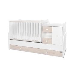 Πολυμορφικό κρεβάτι Lorelli® Mini Max White - Light Oak