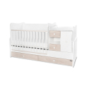 Πολυμορφικό κρεβάτι Lorelli® Mini Max White - Light Oak