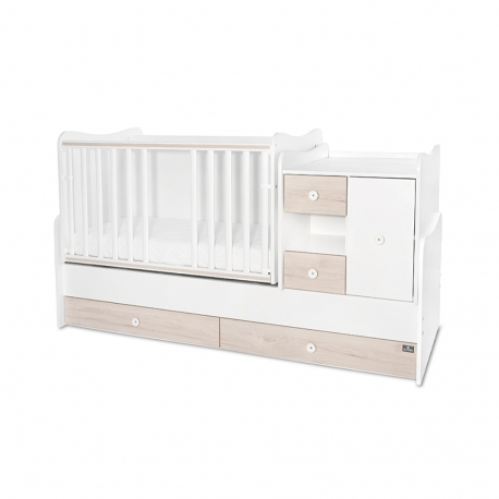 Πολυμορφικό κρεβάτι Lorelli® Mini Max White - Light Oak