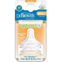 Θηλές μπιμπερό με φαρδύ λαιμό DrBrown's Options+ 6-9M, σετ των 2