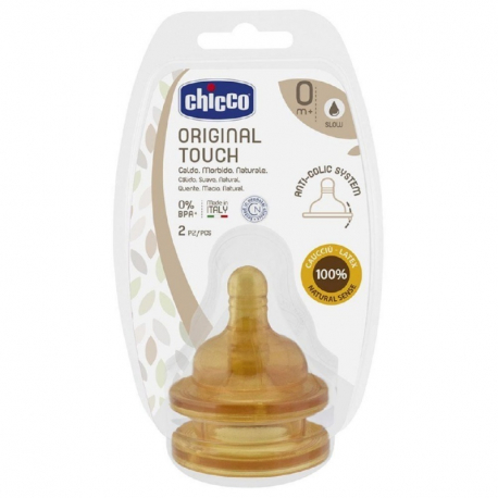Θηλές Chicco Original Touch κανονικής ροής 0Μ+ σετ των 2