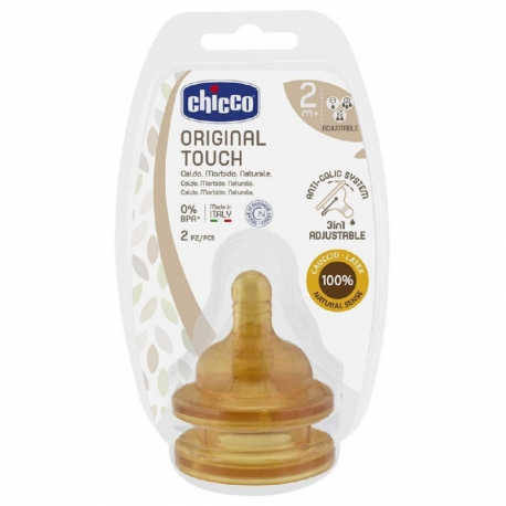 Θηλές Chicco Original Touch ρυθμιζόμενης ροής 2Μ+ σετ των 2