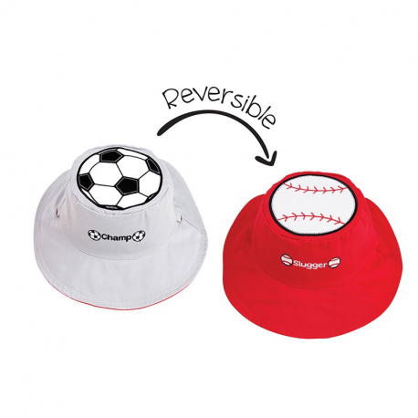 Καπέλο διπλής όψης βαμβακερό FlapJackKids Soccer / Baseball 2-4 ετών