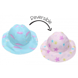 Καπέλο διπλής όψης με προστασία UV FlapJackKids Narwhal / Starfish 6-24 μηνών