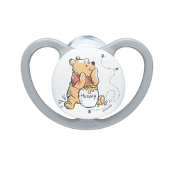 NUK® πιπίλα Space Winnie the Pooh μέγεθος 2 (6-18M) με θήκη