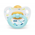 Nuk® πιπίλα Classic Happy Kids μέγεθος 2 (6-18M) με θήκη