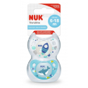 Nuk® πιπίλες Tredline μέγεθος 2 (6-18M) με θήκη σετ των 2