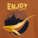 Okaidi Μπλούζα μακρυμάνικη με μήνυμα και μοτίφ φάλαινα
