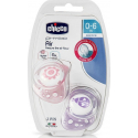 Πιπίλα Chicco Physio Air 0-6m Ροζ, σετ των 2