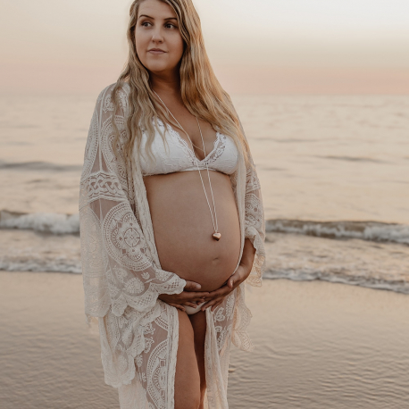 Μενταγιόν εγκυμοσύνης με χαλαρωτικό ήχο Proud MaMa Bola Sofie Rose Gold Καρδιά