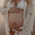 Μενταγιόν εγκυμοσύνης με χαλαρωτικό ήχο Proud MaMa Bola Sofie Rose Gold Καρδιά