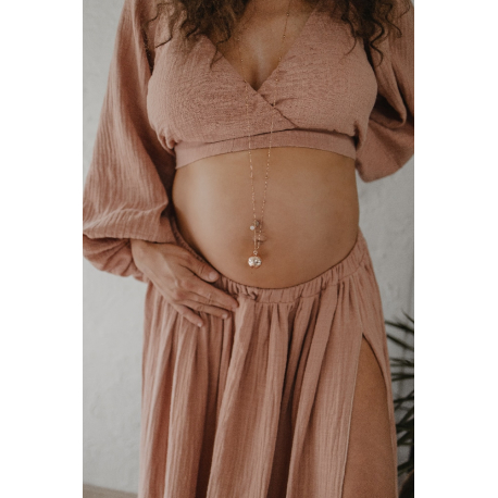 Μενταγιόν εγκυμοσύνης με χαλαρωτικό ήχο Proud MaMa Bola Olivia Pink Χαλαζίας