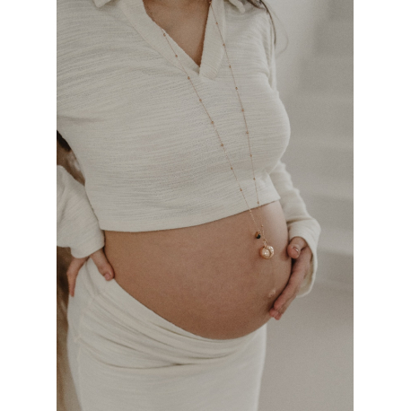 Μενταγιόν εγκυμοσύνης με χαλαρωτικό ήχο Proud MaMa Bola Olivia Βρυώδης Αχάτης
