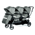 Καρότσι τριδύμων Peg Perego Triplette Piroet Titania - City Grey