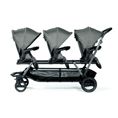 Καρότσι τριδύμων Peg Perego Triplette Piroet Titania - City Grey