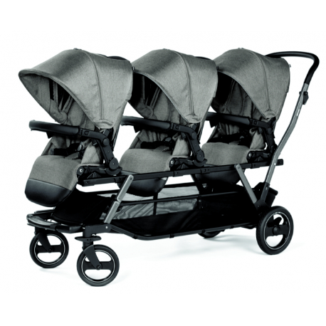 Καρότσι τριδύμων Peg Perego Triplette Piroet Titania - City Grey