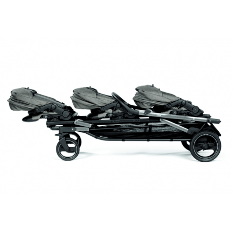 Καρότσι τριδύμων Peg Perego Triplette Piroet Titania - City Grey