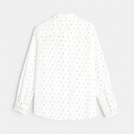 Okaidi Chemise blanche imprimee sapins garcon