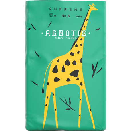 Βρεφικές πάνες Agnotis Supreme No6 (17+ kg) 36 τεμάχια