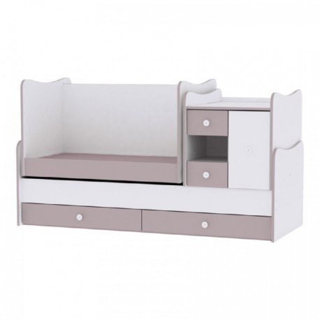 Πολυμορφικό κρεβάτι LoreLLi® Mini Max White - Cappuccino