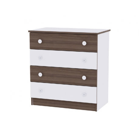 Συρταριέρα LoreLLi® New White - Walnut