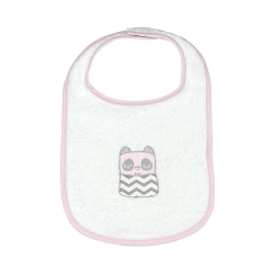 Σαλιάρα αδιάβροχη με velcro Baby Star Tiny Friends Ροζ