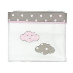 Κουβέρτα fleece κούνιας Baby Star Tiny Friends Ροζ 100 x 160 cm